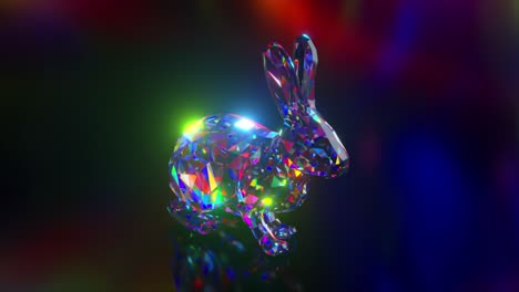 el conejo de cristal colorido
