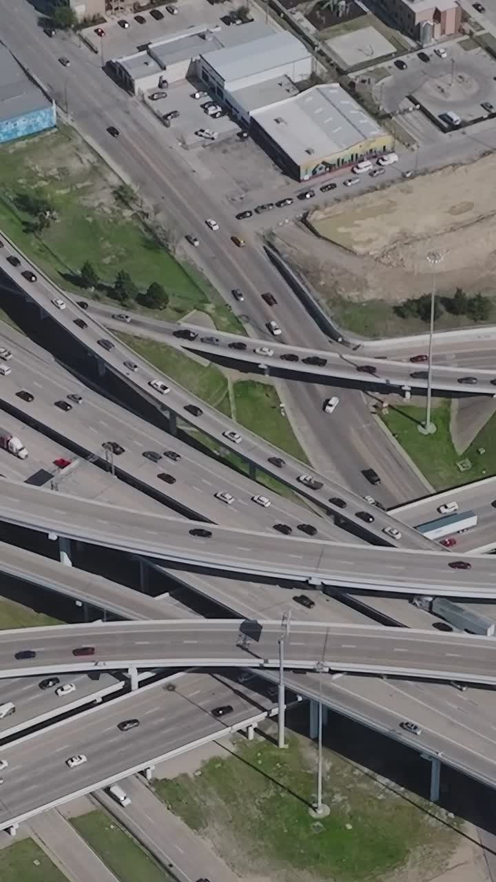 View of downtown Dallas showing highways and buildings during daylight