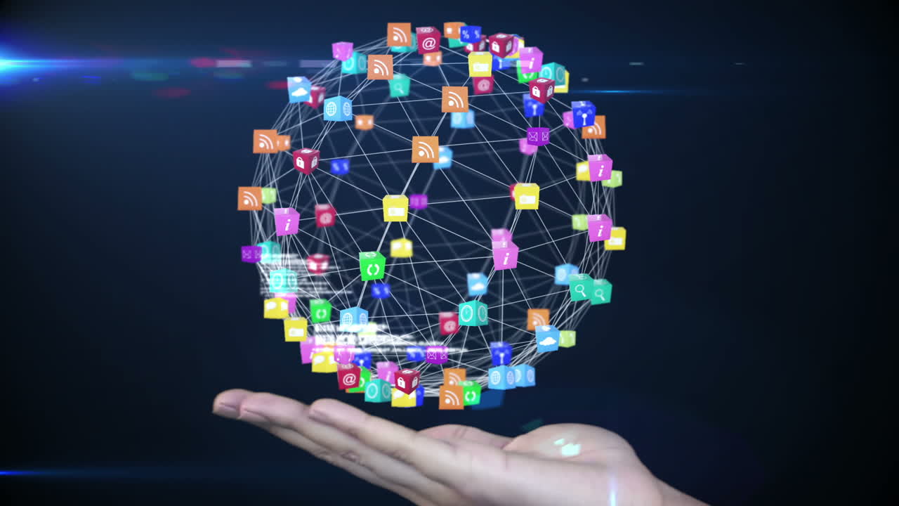 mano presentando un diseño tecnológico