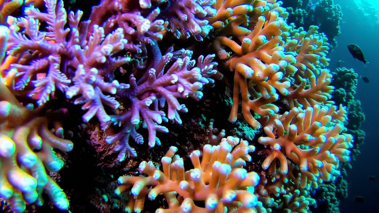 Vibrant Coral Reef Ecosystem with Tropical Fish