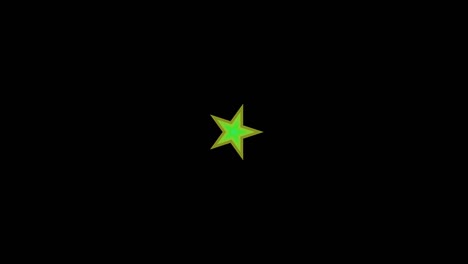 animation of a star that grows and changes colors