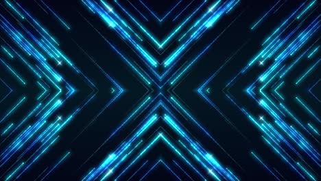 luz de neón azul abstracta geometría visual tecnología gráfica de movimiento concepto digital bucle visual vj