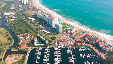 Port-of-Ixtapa.-Zihuatanejo-Marina-with-drone.-Beach