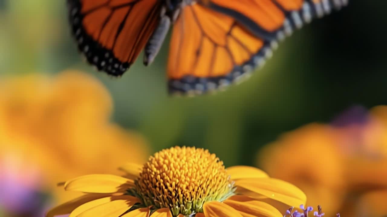 mariposa monarca en una flor