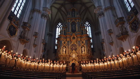 choir singing in a beautiful church