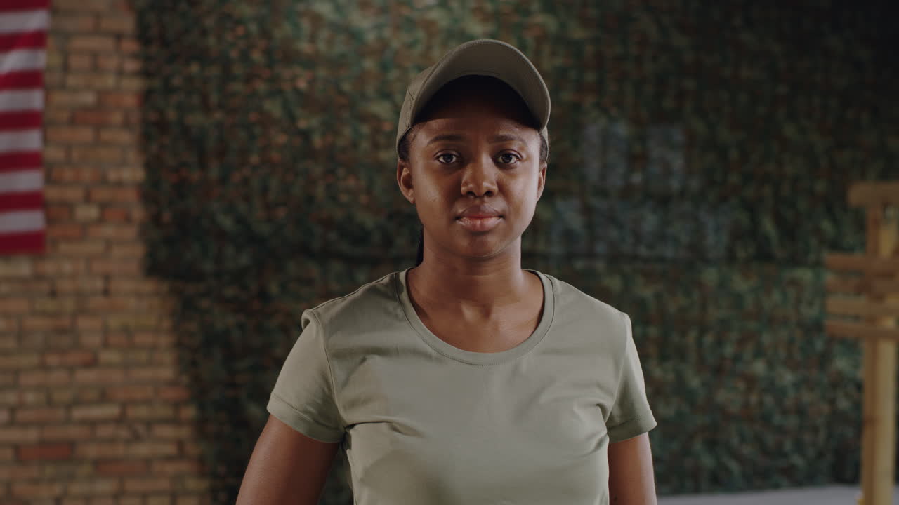 Portrait of a Woman in Military Uniform