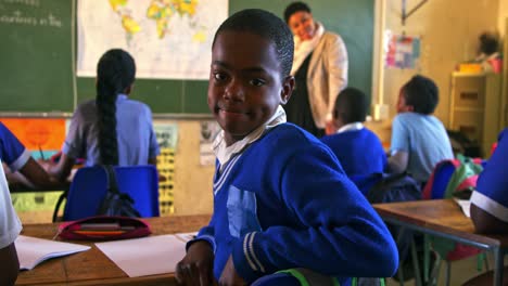 schoolchildren in a lesson at a township school 4k