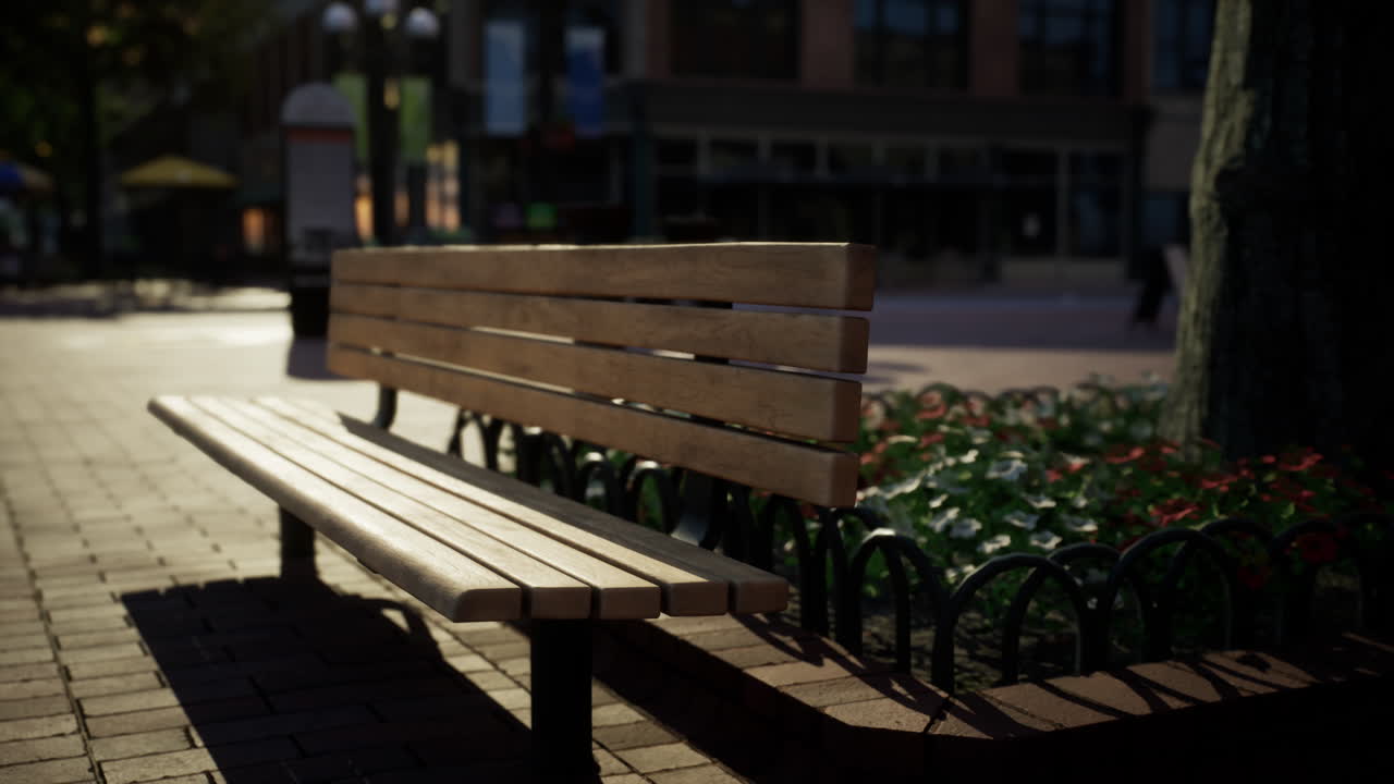 비어있는 거리가 있는 작은 마을