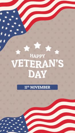 an animation of hand drawn veterans day instagram story set