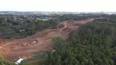 los trabajos de construcción de la nueva autopista m12 para el nuevo aeropuerto internacional de western sydney, australia