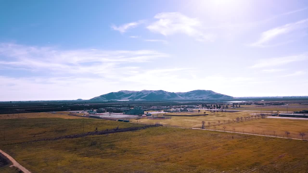 Drone hovering over Orange Cove