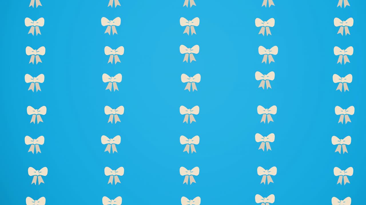 파란색 배경 위에 떠다니는  ⁇ 타이의 애니메이션