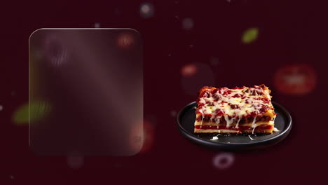 Detroitstyle pizza ad in motion - promote your pizzeria with glowing glass space for titles, offers or prices