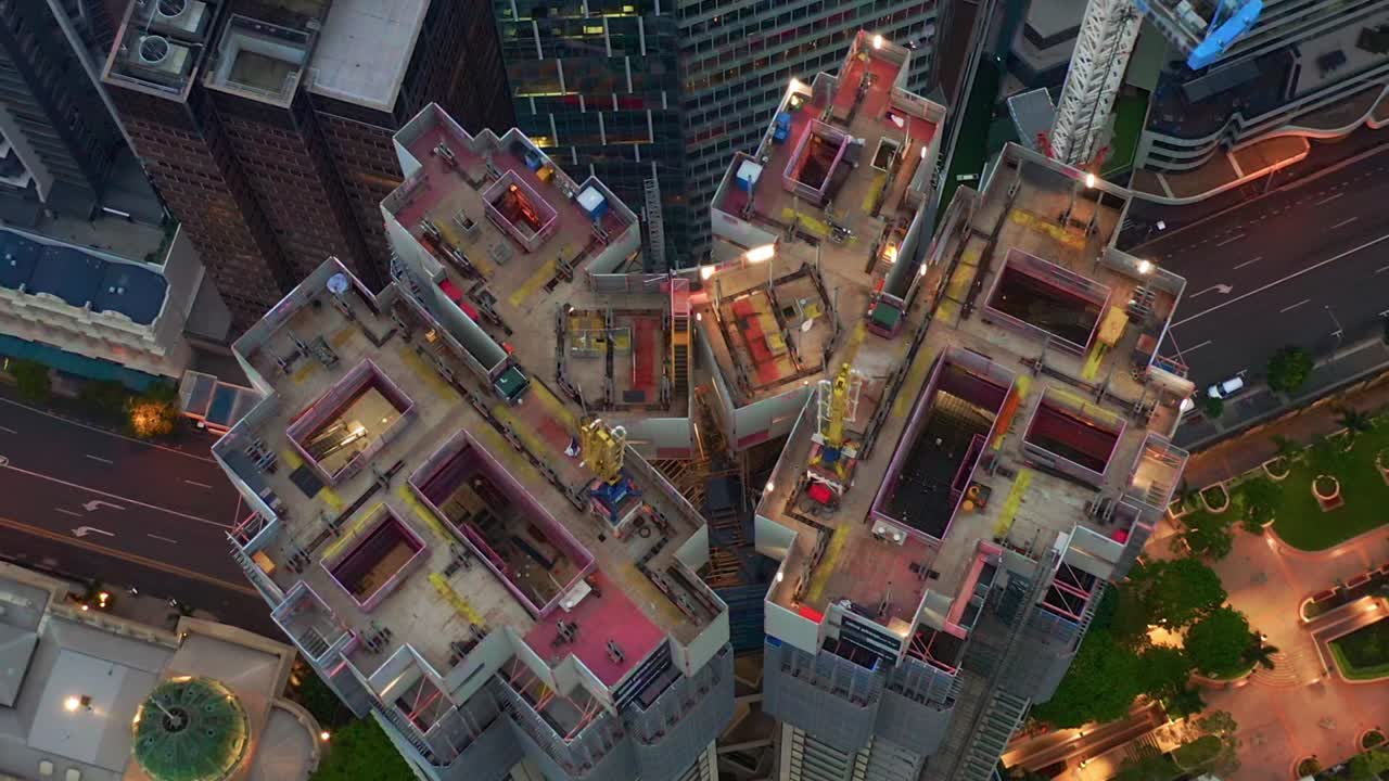 브리즈번 세관과 애드미럴티 타워 2 플라자 사이의 443 퀸 스트리트 빌딩 건설 평면도