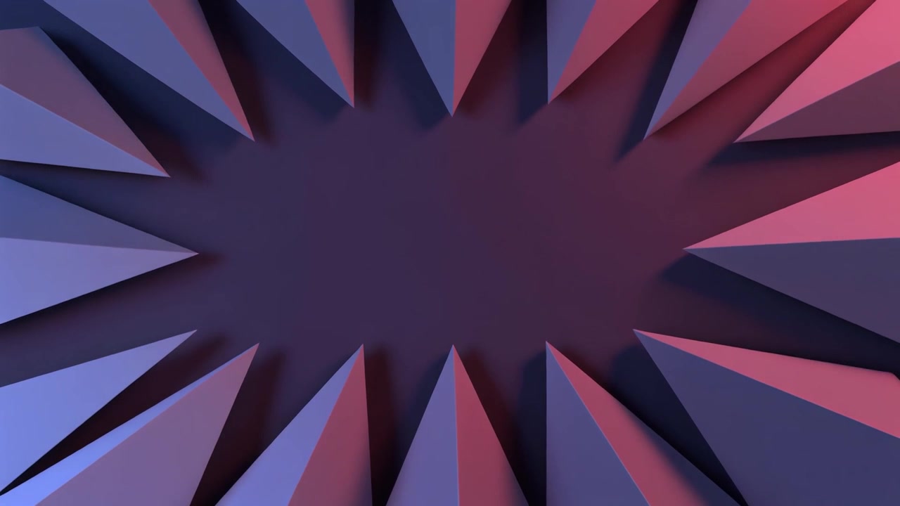 Abstract 3D Animation of Growing Geometric Spikes Forming a Frame