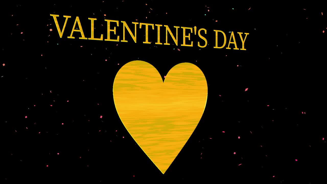 Animazione grafica di testo per messaggio di San Valentino.