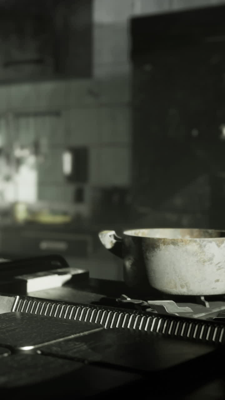 Cooking in a kitchen with a pot on the stove during a busy dinner time