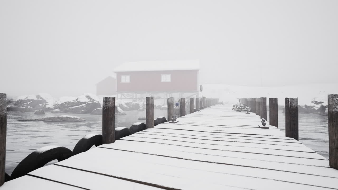 은 집으로 이어지는 눈 인 도크