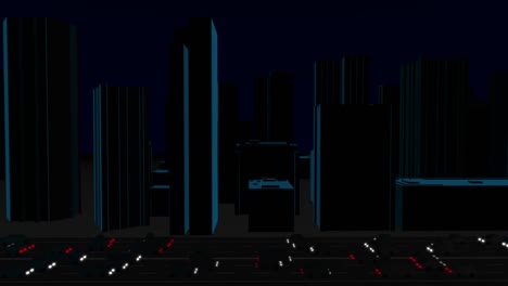 circuito nocturno de tráfico pesado