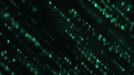 digital text code green color screen