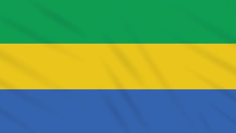 gabon flag waving cloth background, loop