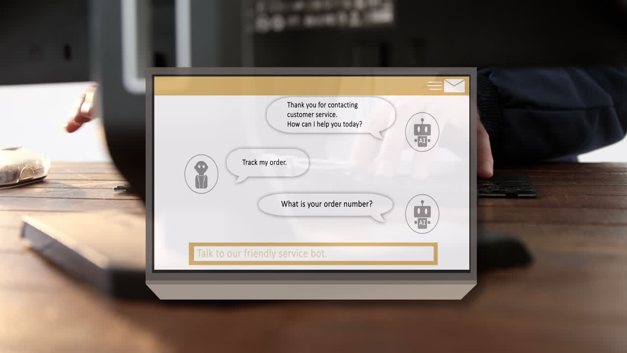animación de todo el texto, iconos y procesamiento de datos sobre el hombre caucásico usando computadora