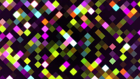 cuadrícula diagonal de colores de bloques luminosos parpadeantes