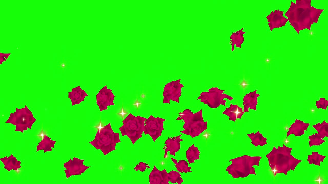 빨간색 분자 루프 애니메이션 녹색 화면