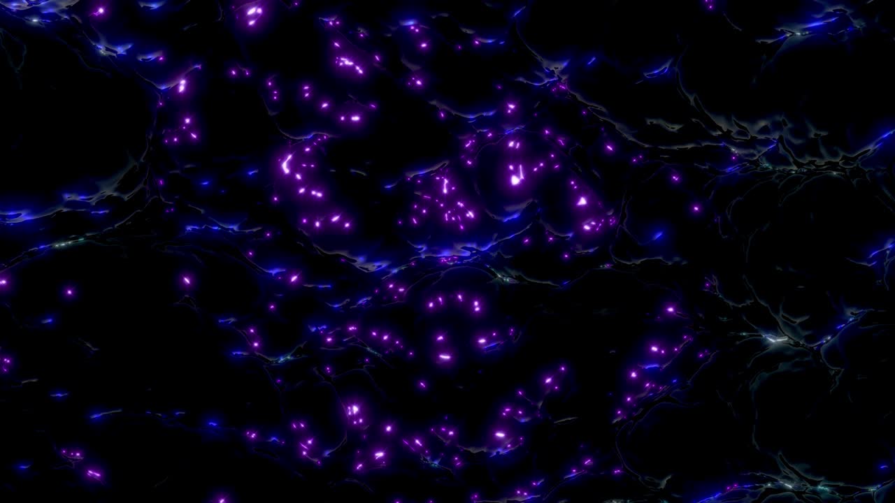 Mysterious Dark Ocean With Colored Lights Looping Background