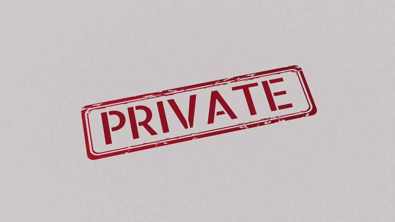 PRIVATE Stamp