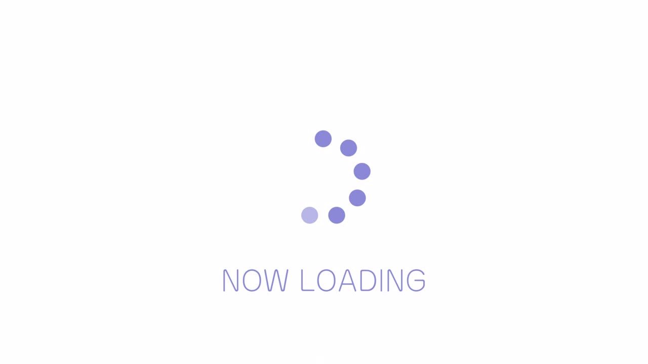 "Now Loading" Motion Graphics White Background