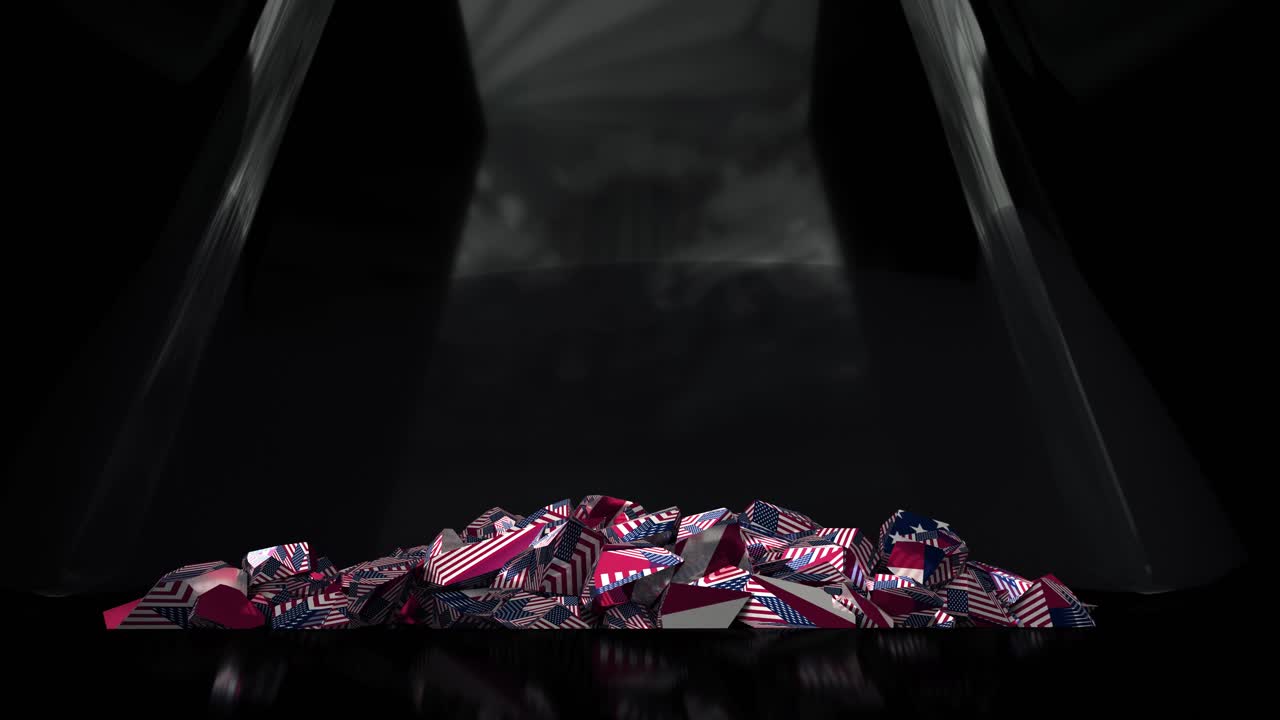 estados unidos colapso bandera de los estados unidos de américa 4k