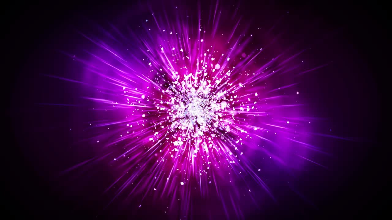Luxury shine lights with blinking particles. Glitter vintage loop animation. Circular. Hexagonal. Linear. Screen decorations concept. Purple and red.