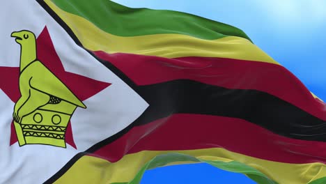 el bucle sin costuras de la bandera de zimbabue.