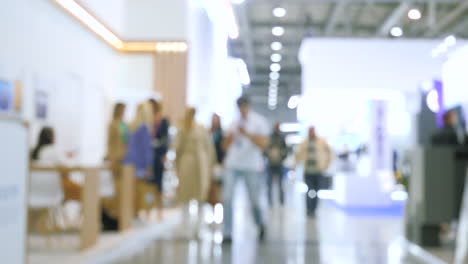 blurred image of a trade show