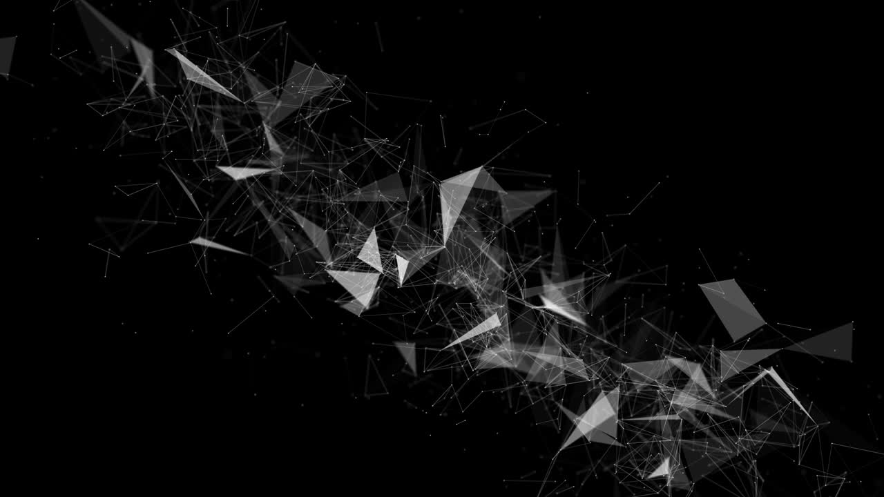 분자 구조의 4k 추상 루프 배경: 분자 또는 dna 스트랜드