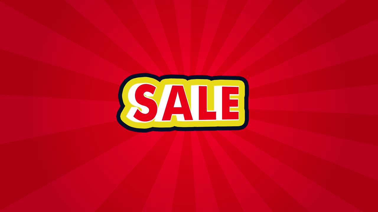 oferta de ventas banner de compras para promoción de marketing texto de gráficos en movimiento de redes sociales
