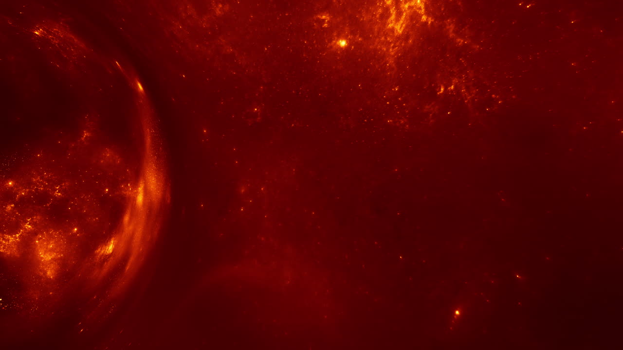 Deep red giant wormhole curves the space around it