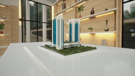 Business Center Building 3D In The Office