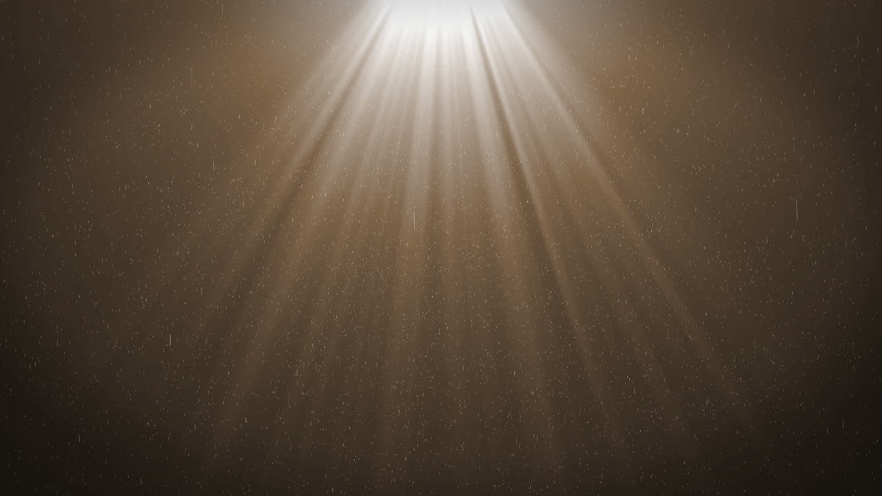 animación de confeti que cae y rayos de luz sobre un fondo negro