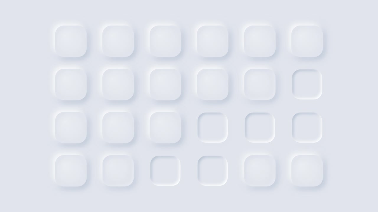 Abstract Neumorphic Grid Animation with Soft Light and Shadow