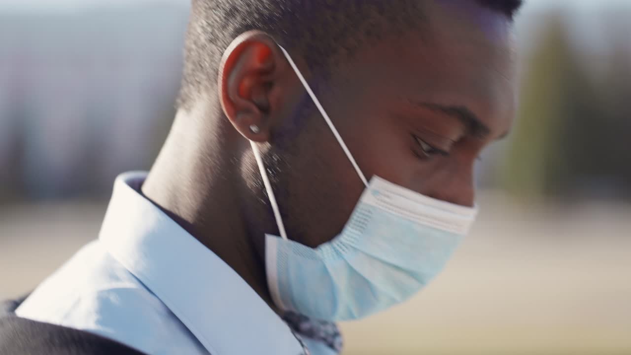 Man Wearing a Mask