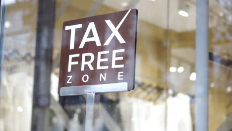 tax free zone sign