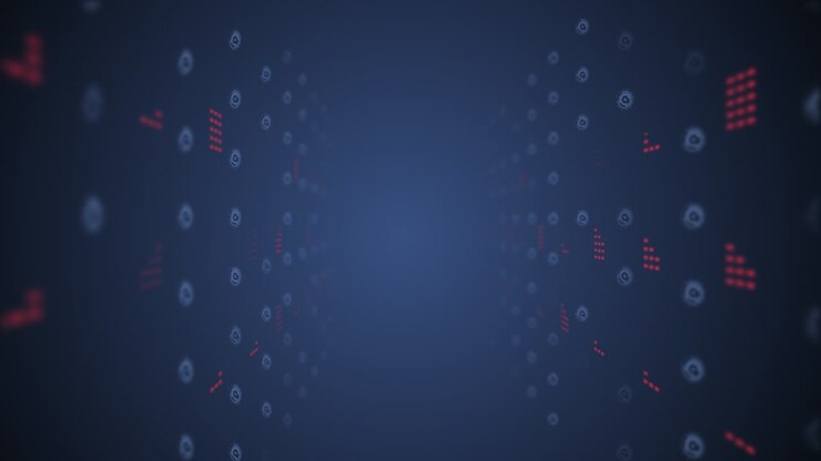4k video of empty blue corridor design.