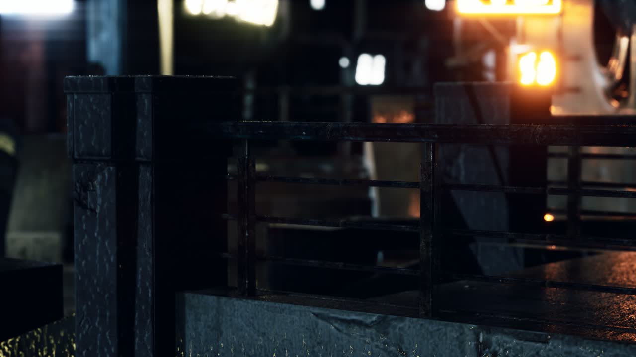 неоновые огни в дождливую ночь