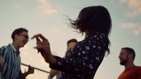 Energy-african-girl-dancing-outdoors.-Afro-female-dancer-having-fun-at-party.