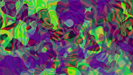 Abstract-Turbulent-Background---Psychedelic-Fluid-Art:-Dynamic-Swirls-and-Chaotic-Patterns-in-Vibrant-Purple-and-Green