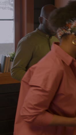 african american couple in the kitchen