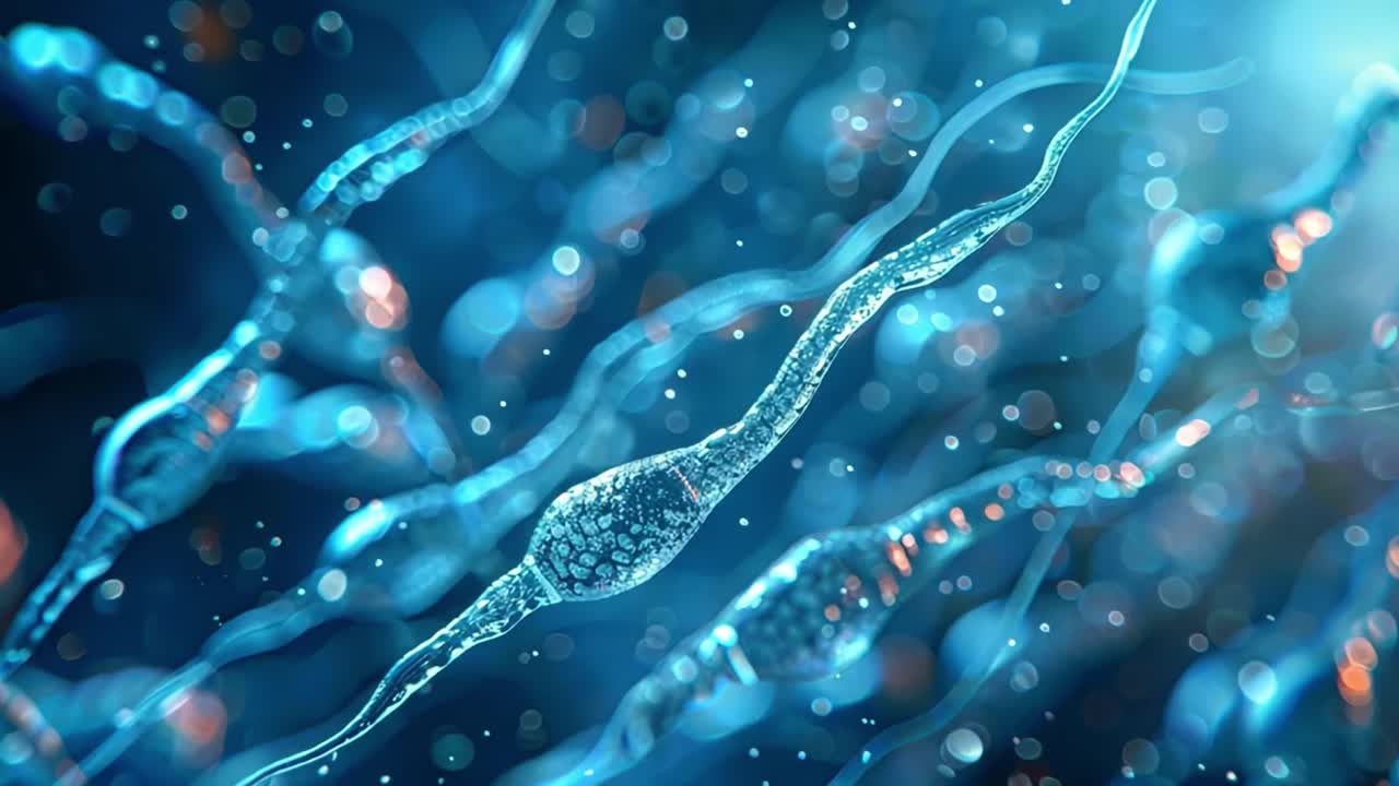 Abstract Microscopic View of Neurons or Nerve Cells