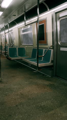 empty subway car interior